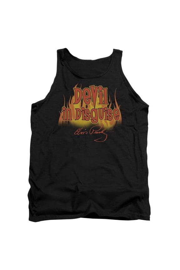 Sportswear ELV222-TK-5 Elvis Presley Devil In Disguise Adult Tank Top, Black - 2X