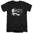 thumbnail image 1 of Trevco Sportswear ELV654-AV-5 Elvis Presley Elv 75 Logo Adult Slim Fit V-Neck Cotton T-Shirt, Black - 2X, 1 of 1
