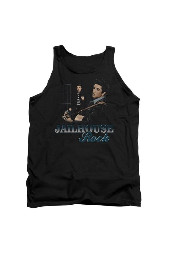 Sportswear ELV697-TK-1 Elvis Presley Jailhouse Rock Adult Tank Top, Black - Small