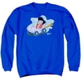 thumbnail image 1 of Trevco Sportswear ELV681-AS-3 Elvis Presley Speedway Adult Crewneck Sweatshirt, Royal - Large, 1 of 1