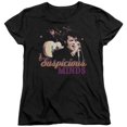 thumbnail image 1 of Trevco Sportswear ELV695-WT-2 Elvis Presley Suspicious Minds Womens Short Sleeve T-Shirt, Black - Medium, 1 of 1