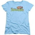 thumbnail image 1 of Trevco Sportswear FR103-WT-4 Fraggle Rock Leaf Logo Womens Short Sleeve T-Shirt, Light Blue - Extra Large, 1 of 1