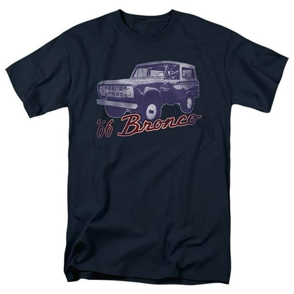 Trevco Sportswear FORD102-AT-5 Ford Bronco 66 Bronco Classic Adult Regular Fit Short Sleeve T-Shirt, Navy - 2X