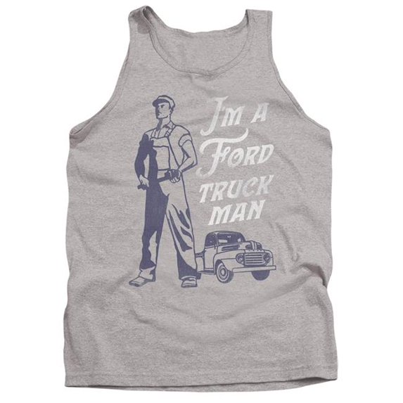Trevco Sportswear FORD266-TK-2 Ford Truck Man Classic Adult Tank Top, Athletic Heather - Medium