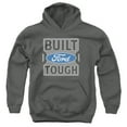 thumbnail image 1 of Trevco Sportswear FORD172-YFTH-4 Ford Trucks Built Tough Youth Hooded Sweatshirt, Charcoal - Extra Large, 1 of 1