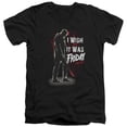 thumbnail image 1 of Trevco Sportswear WBM696-AV-4 Friday The 13th I Wish it Was Friday Adult Slim Fit V-Neck Cotton T-Shirt, Black - Extra Large, 1 of 1