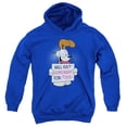 thumbnail image 1 of Trevco Sportswear GAR446-YFTH-3 Garfield Will Eat Homework Youth Hooded Sweatshirt, Royal - Large, 1 of 1