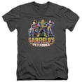 thumbnail image 1 of Trevco Sportswear GAR437-AV-3 Garfield Beyond Adult Slim Fit V-Neck Cotton T-Shirt, Charcoal - Large, 1 of 1