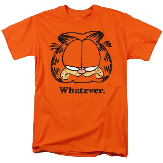 Trevco Sportswear GAR100-AT-6 Garfield Whatever Adult Regular Fit Short Sleeve T-Shirt, Orange - 3X
