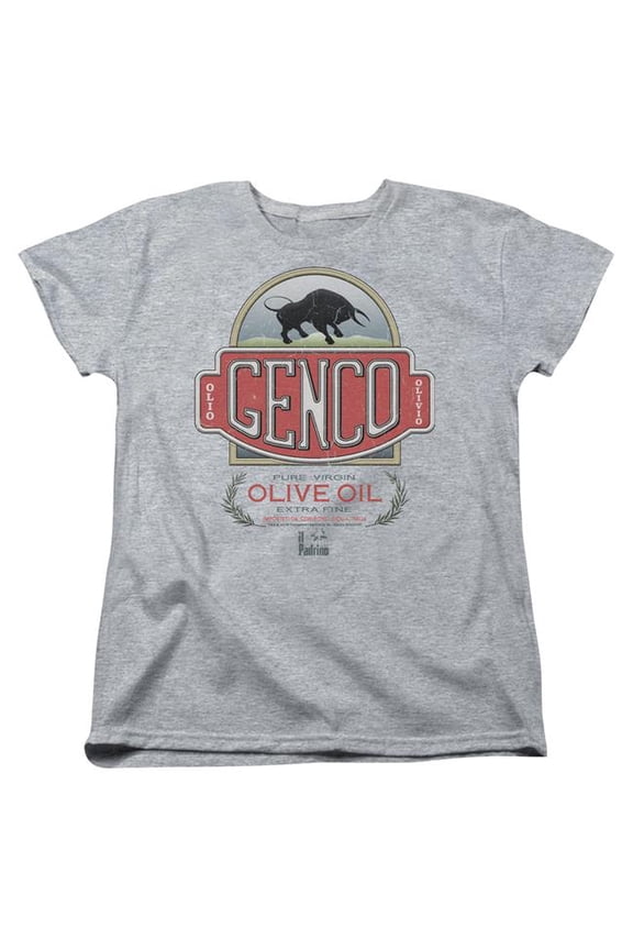 Sportswear PAR641-WT-4 Godfather Genco Olive Oil Womens Short Sleeve T-Shirt, Athletic Heather - Extra Large