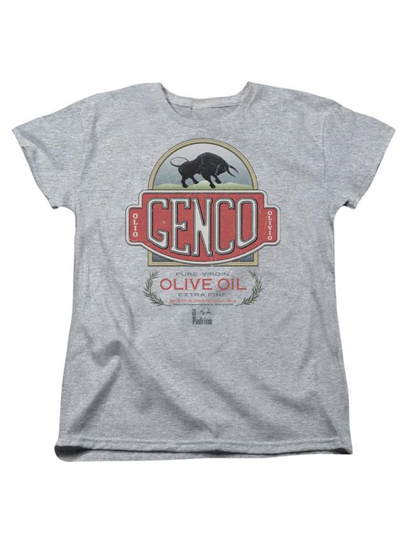 Sportswear PAR641-WT-4 Godfather Genco Olive Oil Womens Short Sleeve T-Shirt, Athletic Heather - Extra Large