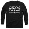 thumbnail image 1 of Trevco Sportswear HBRO672-AL-3 Dungeons & Dragons Choose Your Weapon Adult Long Sleeve T-Shirt, Black - Large, 1 of 1