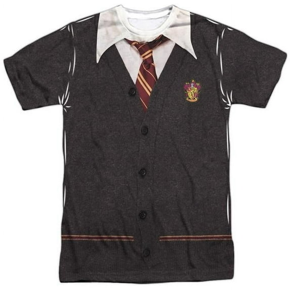 Trevco Sportswear HP8092-ATPP-3 Harry Potter Gryffindor Uniform Adult Regular Fit Short Sleeve T-Shirt, White - Large