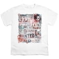 thumbnail image 1 of Trevco Sportswear HP8396-YT-2 Harry Potter Death Eaters Most Wanted S Clippings Youth Short Sleeve T-Shirt, White - Medium, 1 of 1
