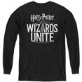 thumbnail image 1 of Trevco Sportswear HP9047-YL-1 Harry Potter Wizards Unite Logo Long Sleeve Youth T-Shirt, Black - Small, 1 of 1