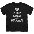 thumbnail image 1 of Boys' I Love Lucy Keep Calm Waaa T-shirt Youth X-Large Black, 1 of 2
