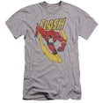 thumbnail image 1 of Trevco Sportswear JLA590-PSF-1 JLA Lightning Trail Premium Canvas Adult Slim Fit 30-1 Short Sleeve T-Shirt, Athletic Heather - Small, 1 of 1