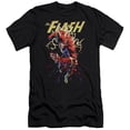 thumbnail image 1 of Trevco Sportswear JLA524-PSF-4 JLA Ripping Apart Premium Canvas Adult Slim Fit 30-1 Short Sleeve T-Shirt, Black - Extra Large, 1 of 1