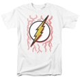 thumbnail image 1 of Trevco Sportswear JLA835-AT-5 DC Flash Airbrush Bolt Adult Regular Fit Short Sleeve T-Shirt, White - 2X, 1 of 1