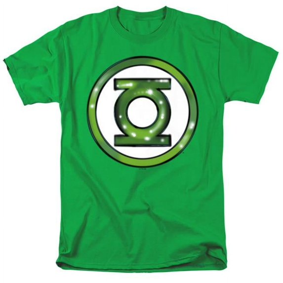 Trevco Sportswear JLA1501-AT-5 Justice League Green Lantern Airbrush Logo Adult Regular Fit Short Sleeve T-Shirt, Kelly Green - 2X