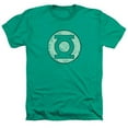 thumbnail image 1 of Trevco Sportswear JLA1494-HA-1 Justice League Green Lantern Busted Logo Adult Regular Fit Heather Short Sleeve T-Shirt, Kelly Green - Small, 1 of 1