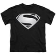 thumbnail image 1 of Trevco Sportswear JLM222-YT-2 Justice League Movie Superman Symbol Black Suit 2 Youth Short Sleeve T-Shirt, Black - Medium, 1 of 1