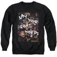 thumbnail image 1 of Trevco Sportswear LAB130-AS-3 Labyrinth Right Words Adult Crewneck Sweatshirt, Black - Large, 1 of 1