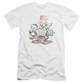thumbnail image 1 of Trevco Sportswear LT206-PSF-5 Looney Tunes Holiday Sketch Premium Canvas Adult Slim Fit 30-1 Short Sleeve T-Shirt, White - 2X, 1 of 2