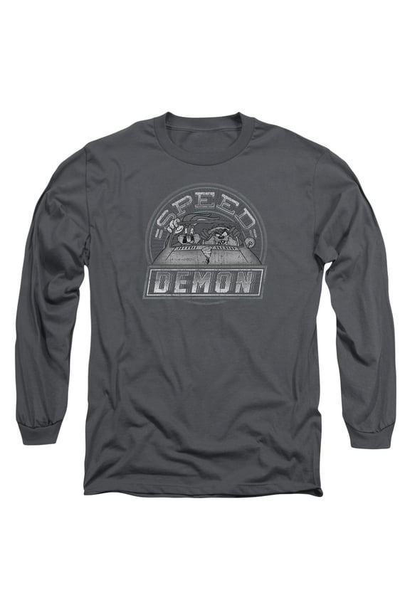 Sportswear LT181-AL-2 Looney Tunes Speed Demon Adult Long Sleeve T-Shirt, Charcoal - Medium