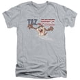 thumbnail image 1 of Trevco Sportswear LT218-AV-4 Looney Tunes Taz for Prez 3 Adult Slim Fit V-Neck Cotton T-Shirt, Athletic Heather - Extra Large, 1 of 2