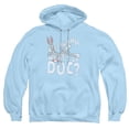 thumbnail image 1 of Trevco Sportswear LT247-AFTH-3 Looney Tunes Whats Up Adult Pullover Hoodie, Light Blue - Large, 1 of 1