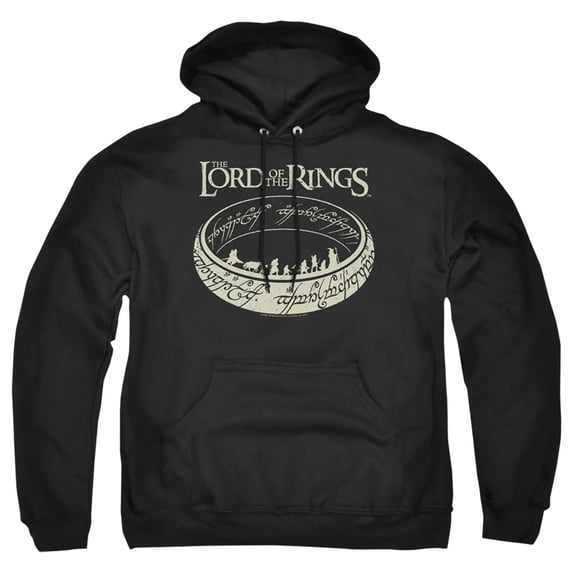 Trevco Sportswear LOR1056-AFTH-4 Lord of The Rings The Journey Adult Pullover Hoodie, Black - Extra Large