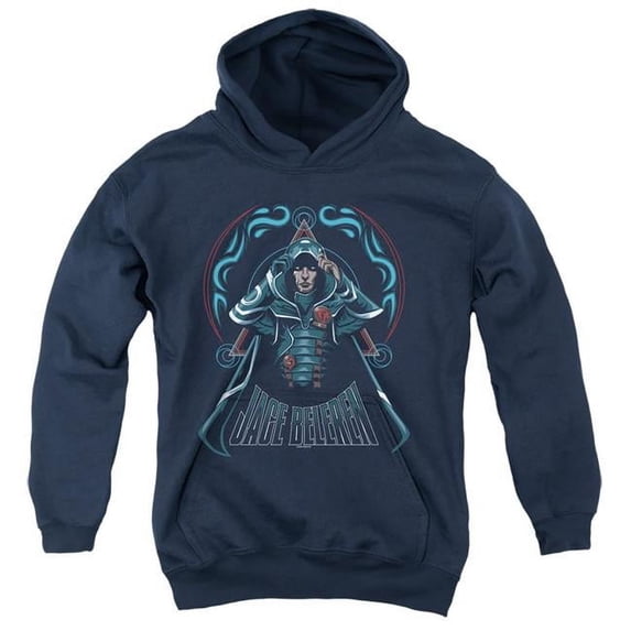 Trevco Sportswear HBRO643-YFTH-4 Magic The Gathering Jace Youth Hooded Sweatshirt, Navy - Extra Large