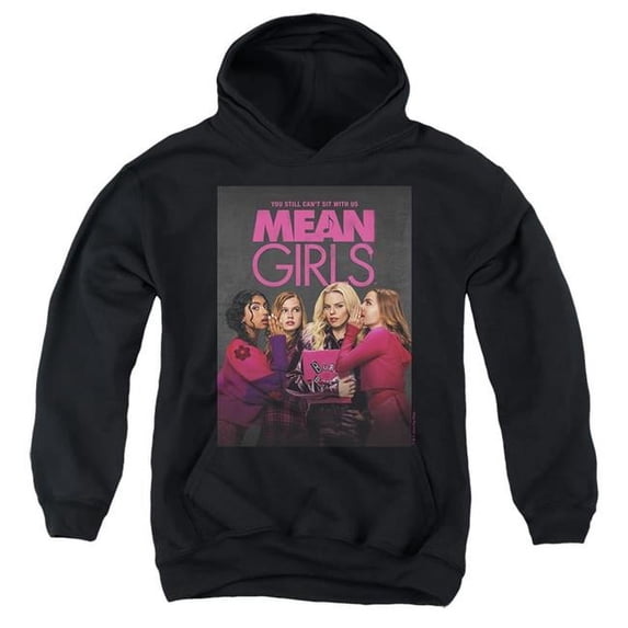 Trevco Sportswear PAR913-YFTH-2 Mean Girls 2024 Musical Poster Youth Hooded Sweatshirt, Black - Medium