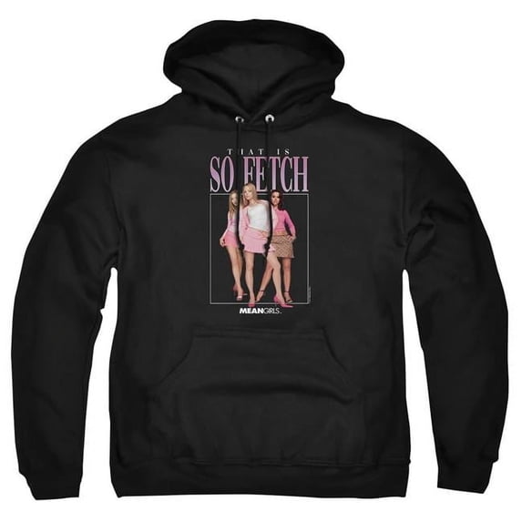 Trevco Sportswear PAR891-AFTH-7 Mean Girls So Fetch 90S Adult Pullover Hoodie, Black - 4X