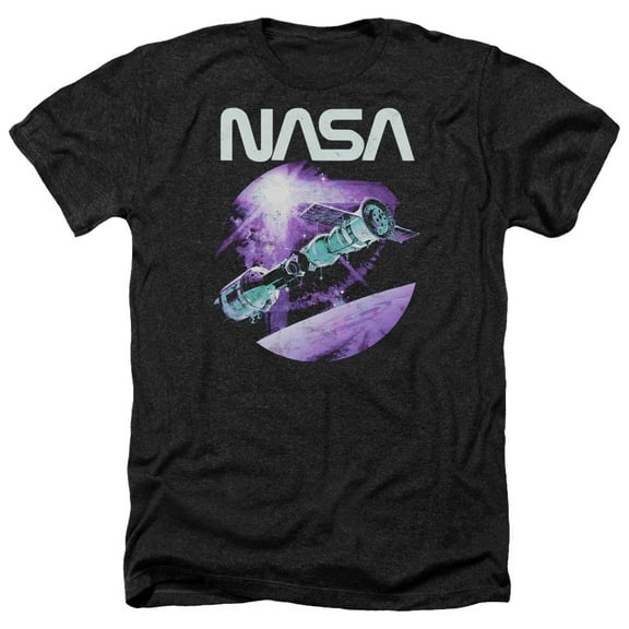 Trevco Sportswear NASA106-HA-5 NASA Come Together Adult Regular Fit Heather Short Sleeve T-Shirt, Charcoal - 2X