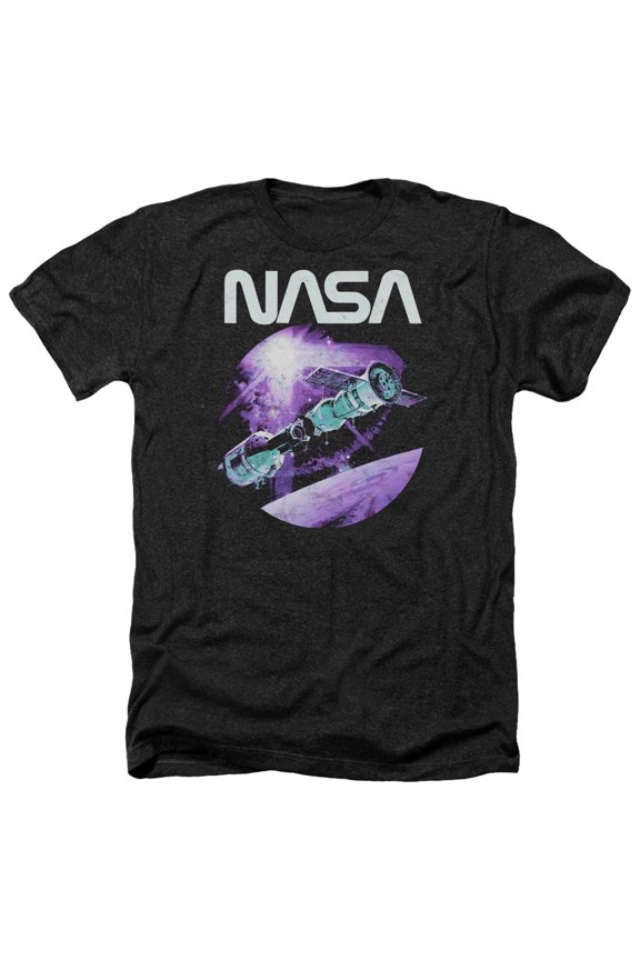Sportswear NASA106-HA-5 NASA Come Together Adult Regular Fit Heather Short Sleeve T-Shirt, Charcoal - 2X
