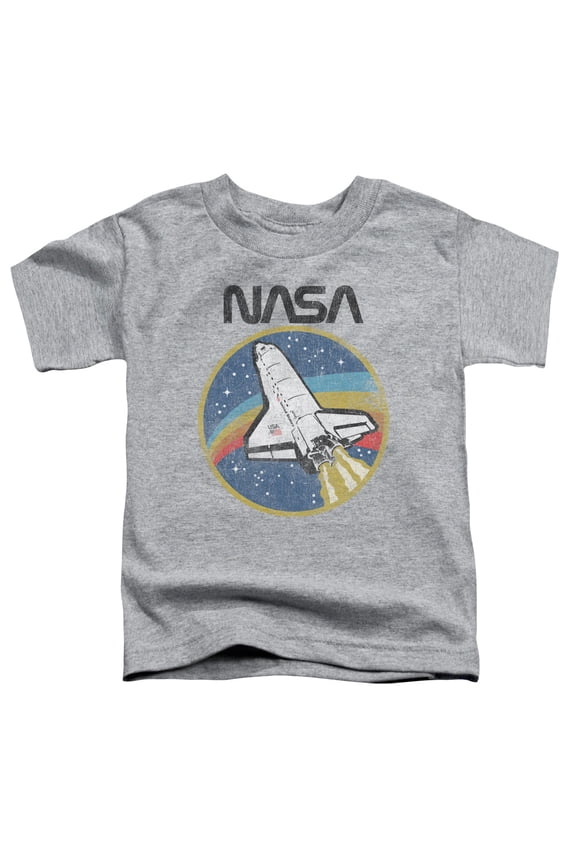 Sportswear NASA109-TT-2 NASA Shuttle Toddler Short Sleeve T-Shirt, Athletic Heather - Medium 3T