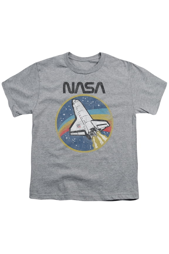 Sportswear NASA109-YT-1 NASA Shuttle Youth Short Sleeve T-Shirt, Athletic Heather - Small
