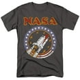 thumbnail image 1 of Trevco Sportswear NASA112-AT-3 NASA Retro Shuttle Adult Regular Fit Short Sleeve T-Shirt, Charcoal - Large, 1 of 1