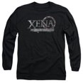 thumbnail image 1 of Trevco Sportswear NBC921-AL-6 Xena Battered Logo Adult Long Sleeve T-Shirt, Black - 3X, 1 of 1