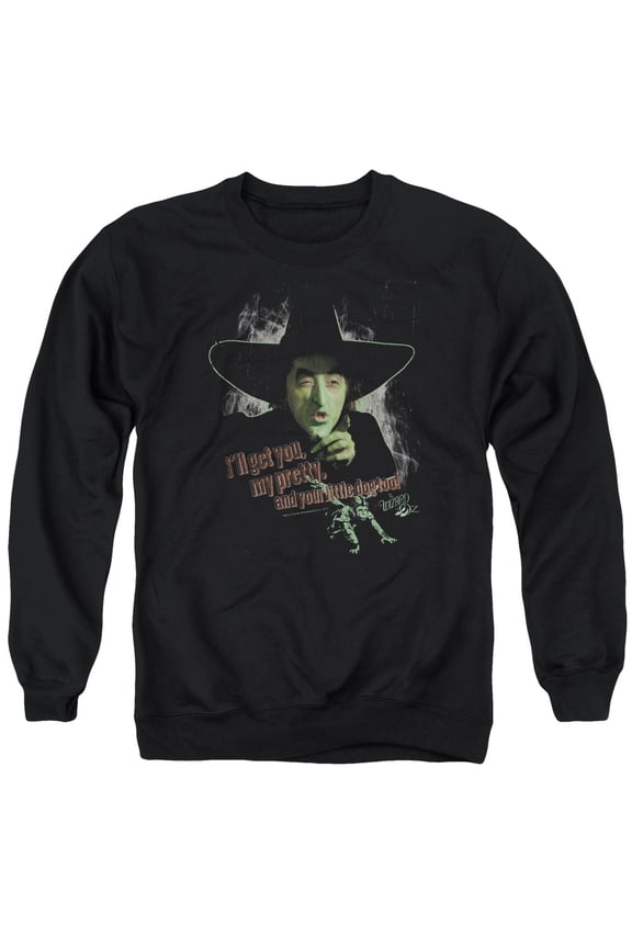 Sportswear OZ102-AS-4 Wizard of Oz & Your Little Dog Too Adult Crewneck Sweatshirt, Black - Extra Large