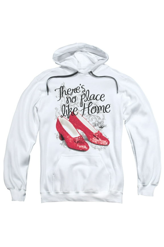 Sportswear OZ109-AFTH-4 Wizard of Oz Ruby Slippers Adult Pullover Hoodie, White - Extra Large