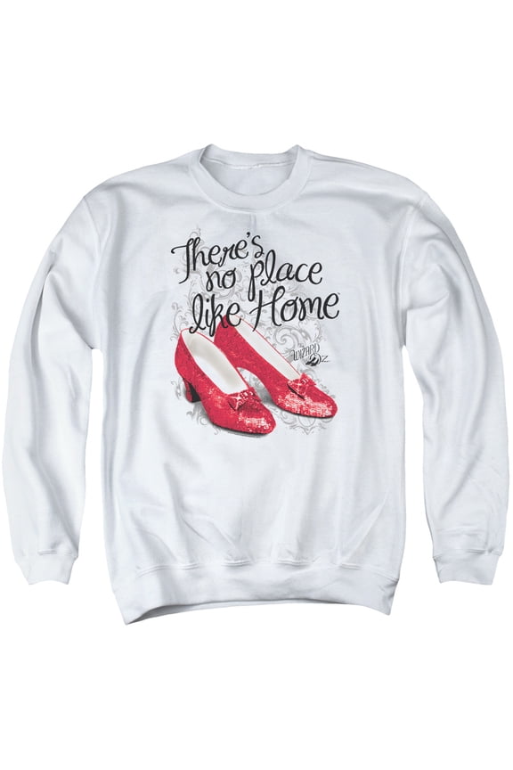 Sportswear OZ109-AS-6 Wizard of Oz Ruby Slippers Adult Crewneck Sweatshirt, White - 3X