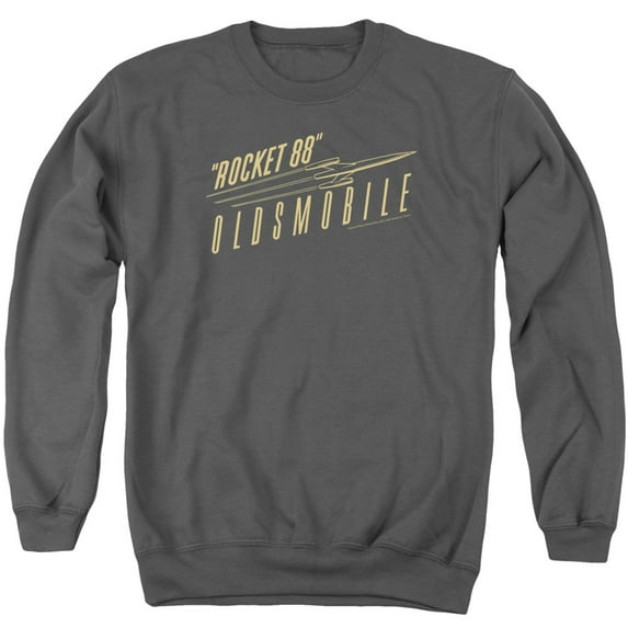 Trevco Sportswear OLS103-AS-6 Oldsmobile Retro 88 Adult Crewneck Sweatshirt, Charcoal - 3X