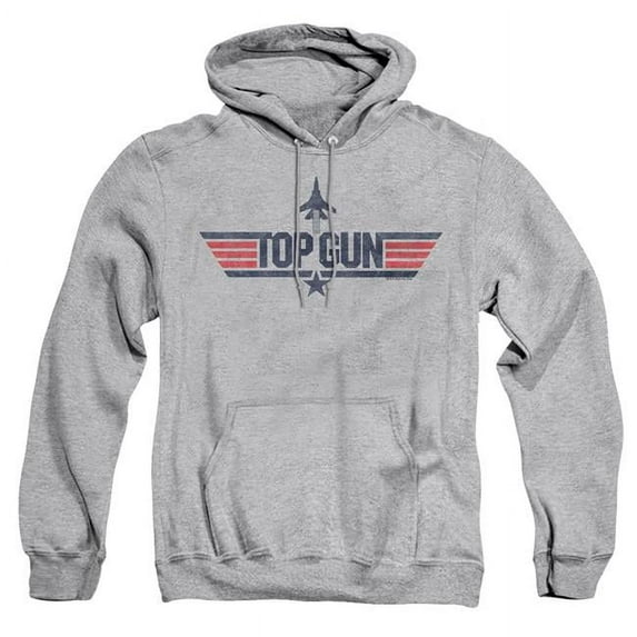 Trevco Sportswear PAR839-AFTH-5 Paramount Top Gun Logo Grey Adult Pullover Hoodie, Athletic Heather - 2X