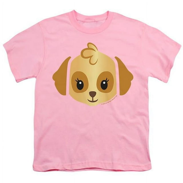 Trevco Sportswear NICK10344-YT-0 Paw Patrol Sky Emoji Youth Short Sleeve T-Shirt, Pink - Extra Small