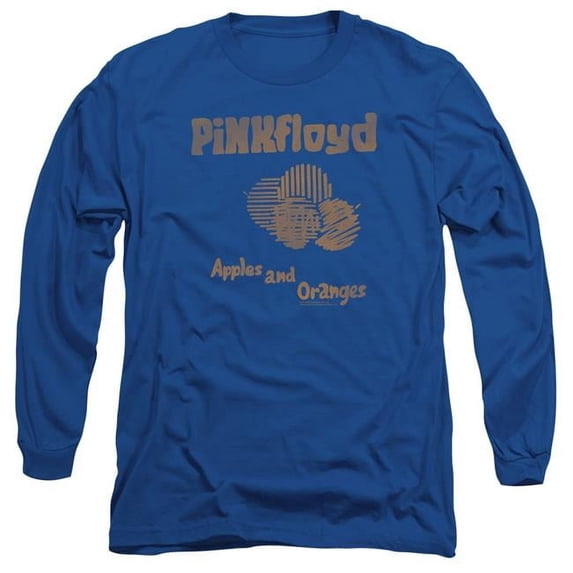 Trevco Sportswear PERRY248-AL-1 Pink Floyd Apples & Oranges Adult Long Sleeve T-Shirt, Royal - Small