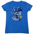 thumbnail image 1 of Trevco Sportswear PWR197-WT-3 Power Rangers Blue Ranger Womens Short Sleeve T-Shirt, Royal - Large, 1 of 1