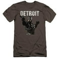 thumbnail image 1 of Trevco Sportswear MGM385-PSF-1 Robocop Detroit Premium Canvas Adult Slim Fit 30-1 Short Sleeve T-Shirt, Charcoal - Small, 1 of 1